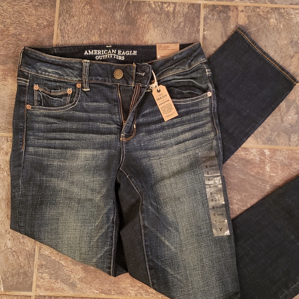 NEW American Eagle 8 straight leg jeans